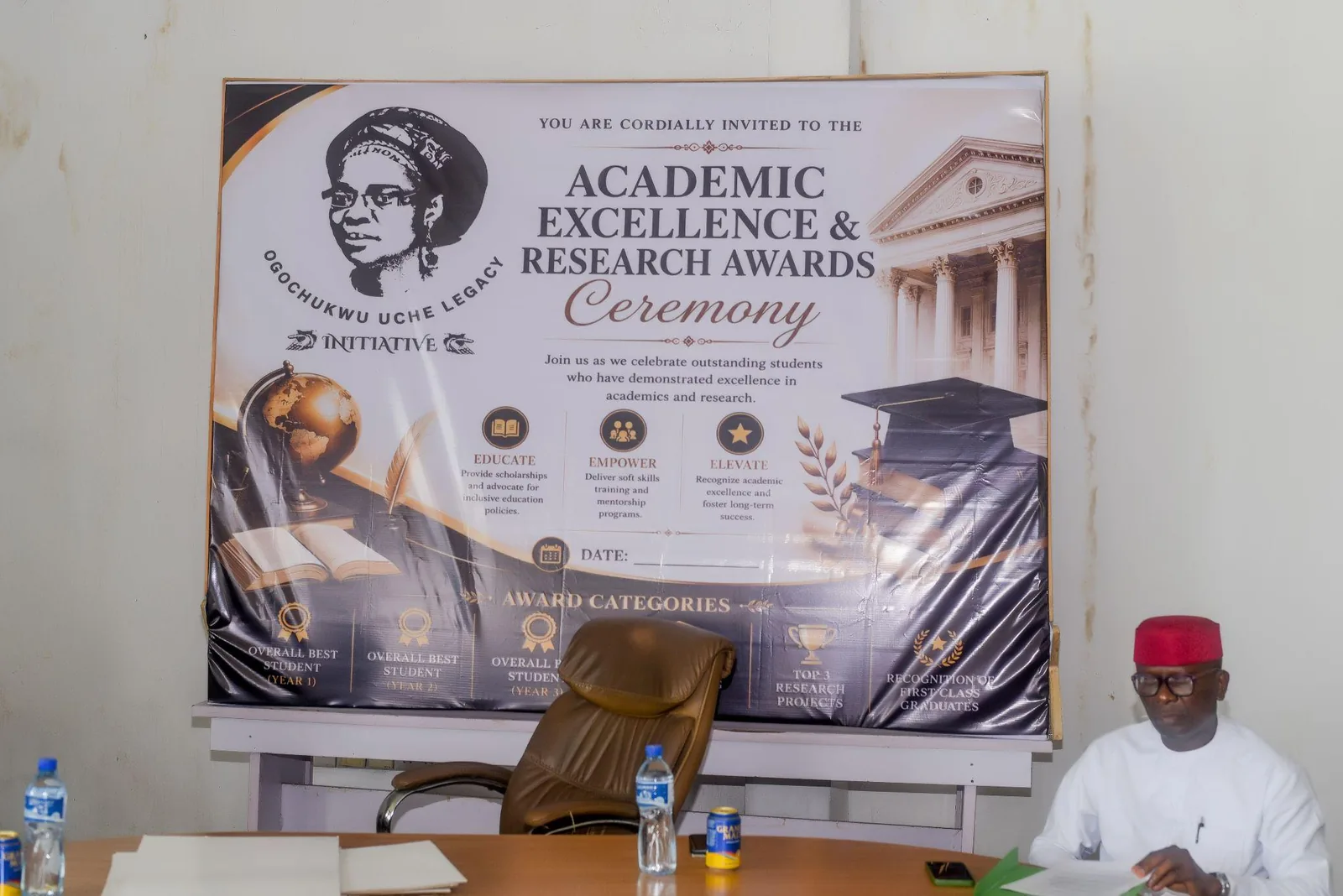Academic Excellence and Research Awards event banner at the University of Port Harcourt